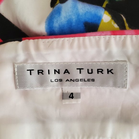 Trina Turk Floral Sweetheart Halter Top | EUC | 4 | Pink Blue Black Whit… - Picture 10 of 14